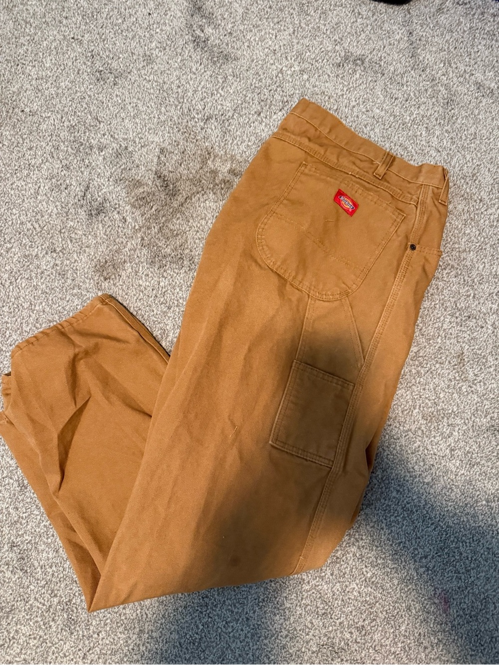 Dickies Men’s Brown Work Pants - Carpenter Style
